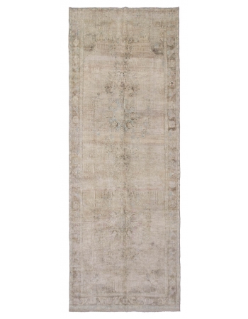 Oversized Vintage Washed Out Turkish Kars Rug - 5`5