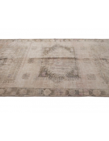 Washed Out Vintage Turkish Kars Rug - 5`3