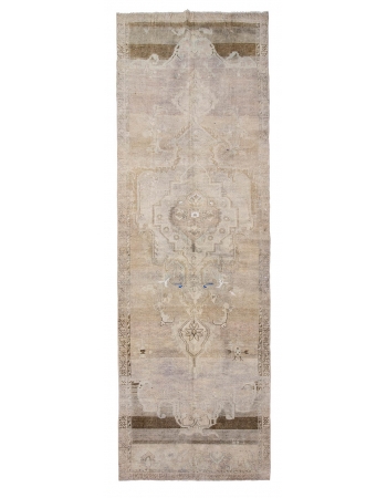 Vintage Turkish Washed Out Wool Rug - 4`5