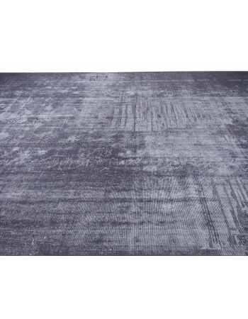 Dark Gray Oversized Vintage Turkish Oushak Rug - 11`6