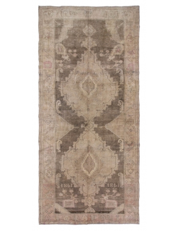 Large Vintage Washed Out Kars Rug - 6`10