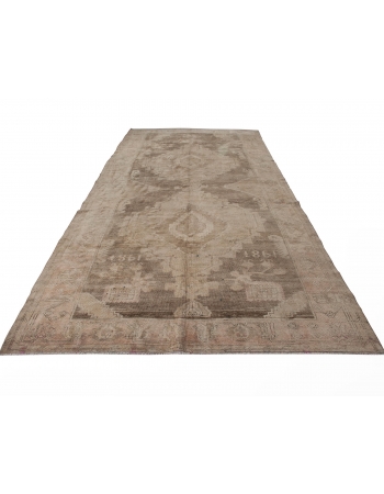 Large Vintage Washed Out Kars Rug - 6`10