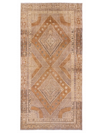 Antique Decorative Khotan Wool Rug - 6`4" x 13`1"