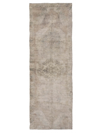 Faded Vintage Washed Out Turkish Kars Rug - 4`6