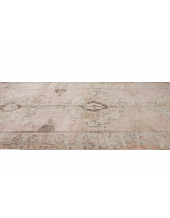 Washed Out Vintage Decorative Turkish Kars Rug - 6`5