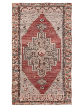 Vintage Turkish Anatolian Konya Rug - 5`5