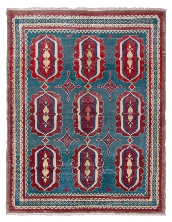 Decorative Unique Vintage Samarkand Rug - 7`10