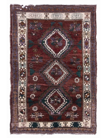 Vintage Turkish Kars Wool Rug - 6`9