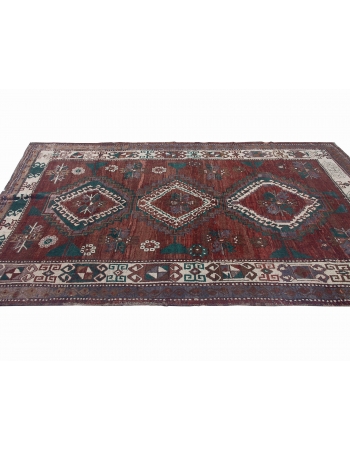 Vintage Turkish Kars Wool Rug - 6`9