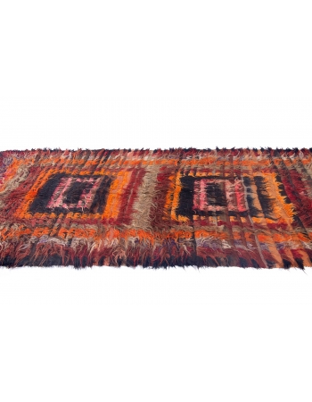 Decorative Vintage Turkish Tulu Rug - 4`11