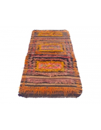 Vintage Decorative Turkish Tulu Rug - 3`3