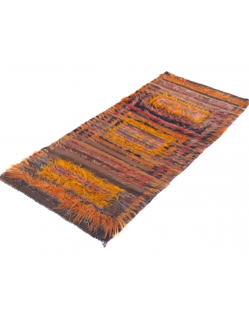 Vintage Decorative Turkish Tulu Rug - 3`3