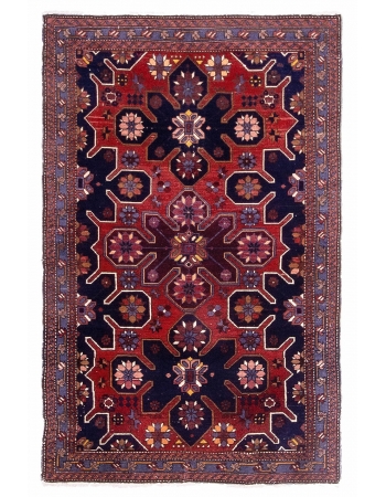 Antique Caucasian Decorative Rug - 3`8" x 5`9"