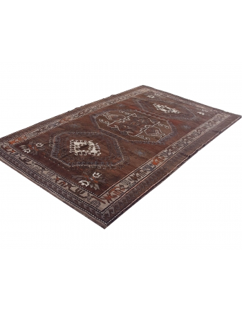 Decorative Vintage Brown Kars Rug - 6`11