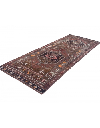 Vintage Turkish Kars Wool Rug - 4`10