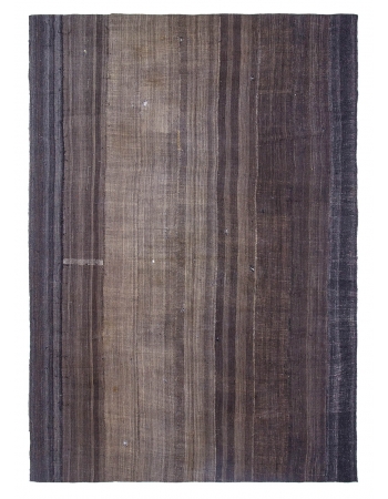 Brown Oversized Vintage Turkish Kilim Rug - 10`11" x 15`5"