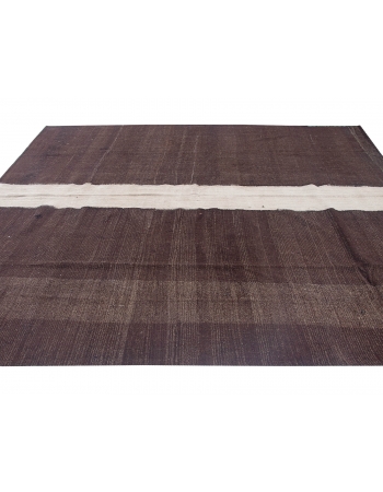 Large Brown Vintage Modern Kilim Rug - 10`1