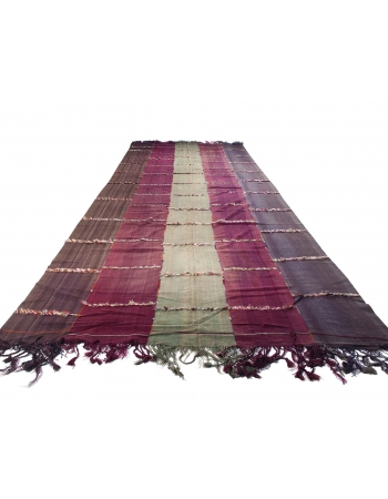 Oversized Unique Vintage Turkish Kilim Rug - 7`4