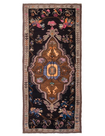 Vintage Unique Turkish Kars Kilim Rug - 6`0