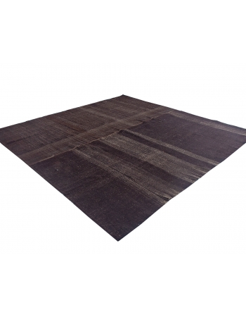 Large Vintage Brown Modern Kilim Rug - 9`10