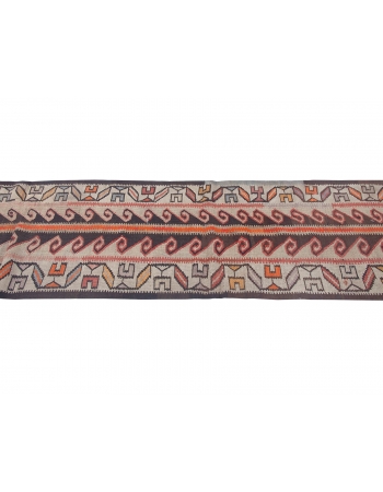 Narrow Vintage Turkish Kilim Runner - 2`0