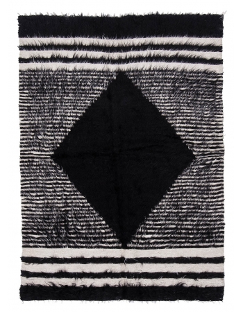 Decorative Vintage Blanket Kilim Rug - 4`2" x 5`7"