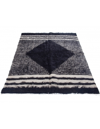 Decorative Vintage Blanket Kilim Rug - 4`2