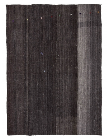 Brown Vintage Modern Kilim Rug - 5`11" x 8`0"