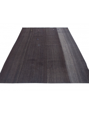 Brown Vintage Modern Kilim Rug - 5`11