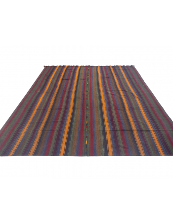 Vintage Striped Decorative Kilim Rug - 7`3