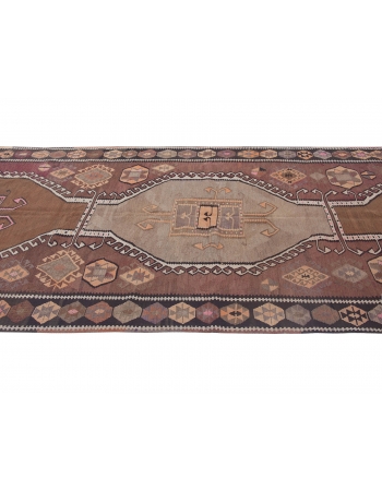 Vintage Decorative Turkish Kars Kilim Rug - 4`8