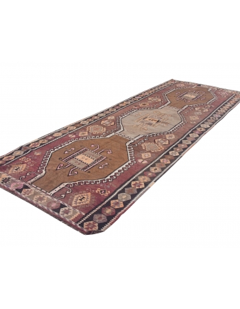 Vintage Decorative Turkish Kars Kilim Rug - 4`8