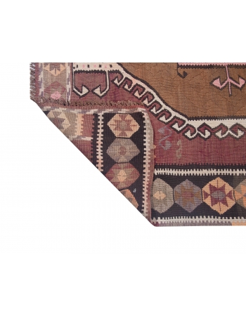 Vintage Decorative Turkish Kars Kilim Rug - 4`8