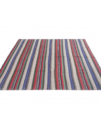 Striped Vintage Decorative Kilim Rug - 6`2