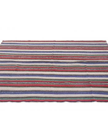 Striped Vintage Decorative Kilim Rug - 6`2