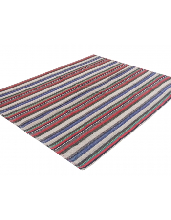 Striped Vintage Decorative Kilim Rug - 6`2