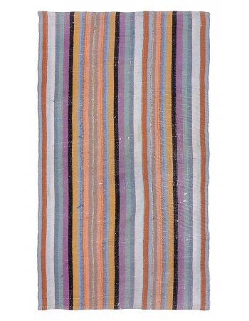 Vintage Striped Decorative Kilim Rug - 3`4" x 6`0"