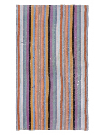 Vintage Striped Decorative Kilim Rug - 3`4