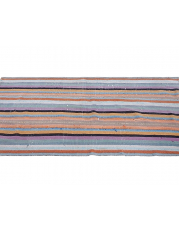 Vintage Striped Decorative Kilim Rug - 3`4