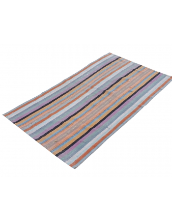 Vintage Striped Decorative Kilim Rug - 3`4