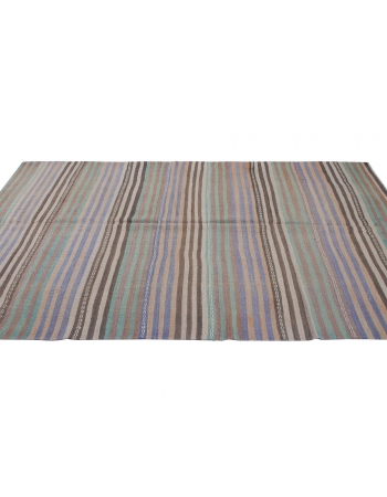 Striped Vintage Faded Kilim Rug - 5`7