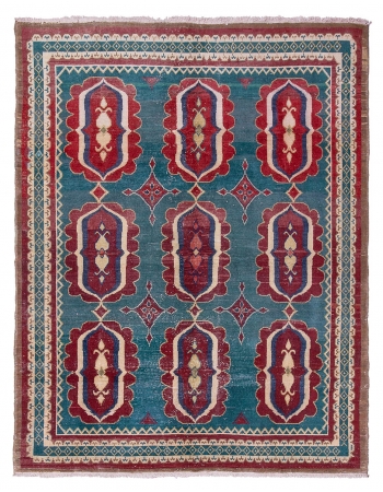 Decorative Unique Vintage Samarkand Rug - 7`10
