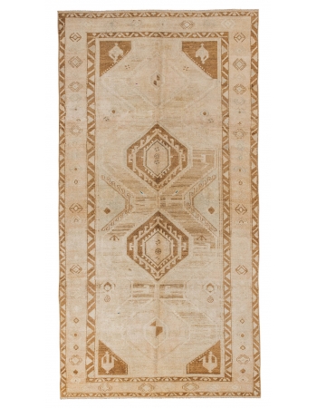 Decorative Washed Out Vintage Kars Rug - 4`11" x 9`9"