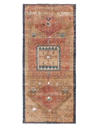 Vintage Decorative Tabriz Wool Rug - 3`7" x 8`6"