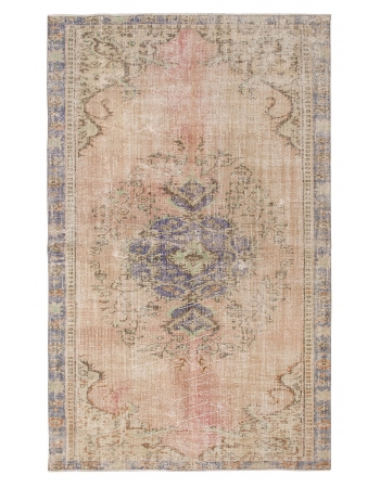 Vintage Decorative Turkish Oushak Rug - 5`2" x 8`3"