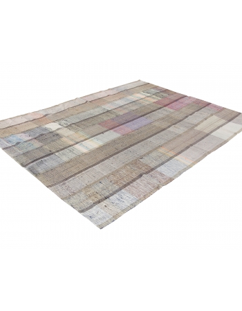 Vintage Modern Turkish Rag Rug - 6`11