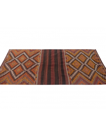 Embroidered Small Vintage Kilim Rug - 3`5