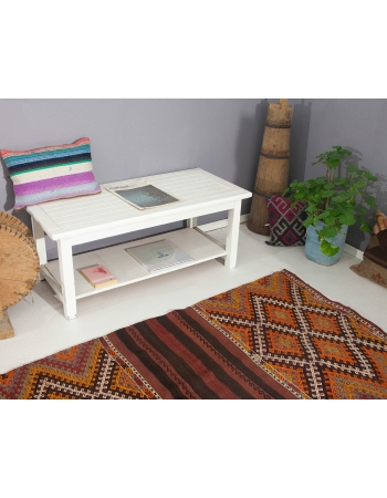 Embroidered Small Vintage Kilim Rug - 3`5