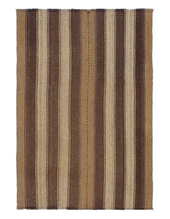 Small Brown Vintage Kilim Rug - 2`7" x 3`11"