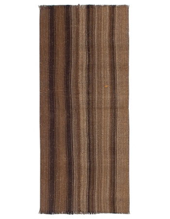 Vintage Brown Small Kilim Rug - 2`4" x 5`9"